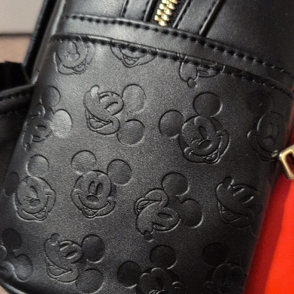Loungefly Disney Mickey Mouse Confetti Backpack - Black and Red NWT